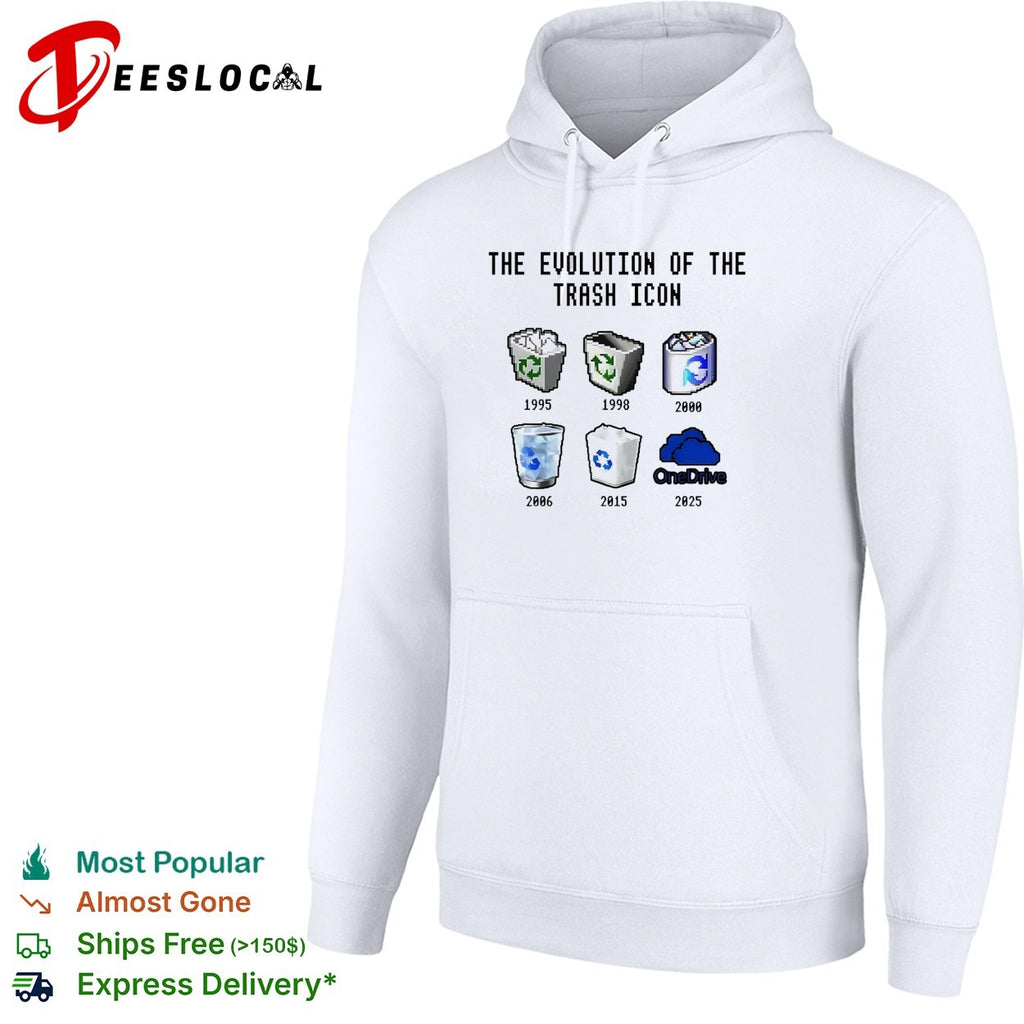 The evolution of the trash icon 1995 2025 shirt