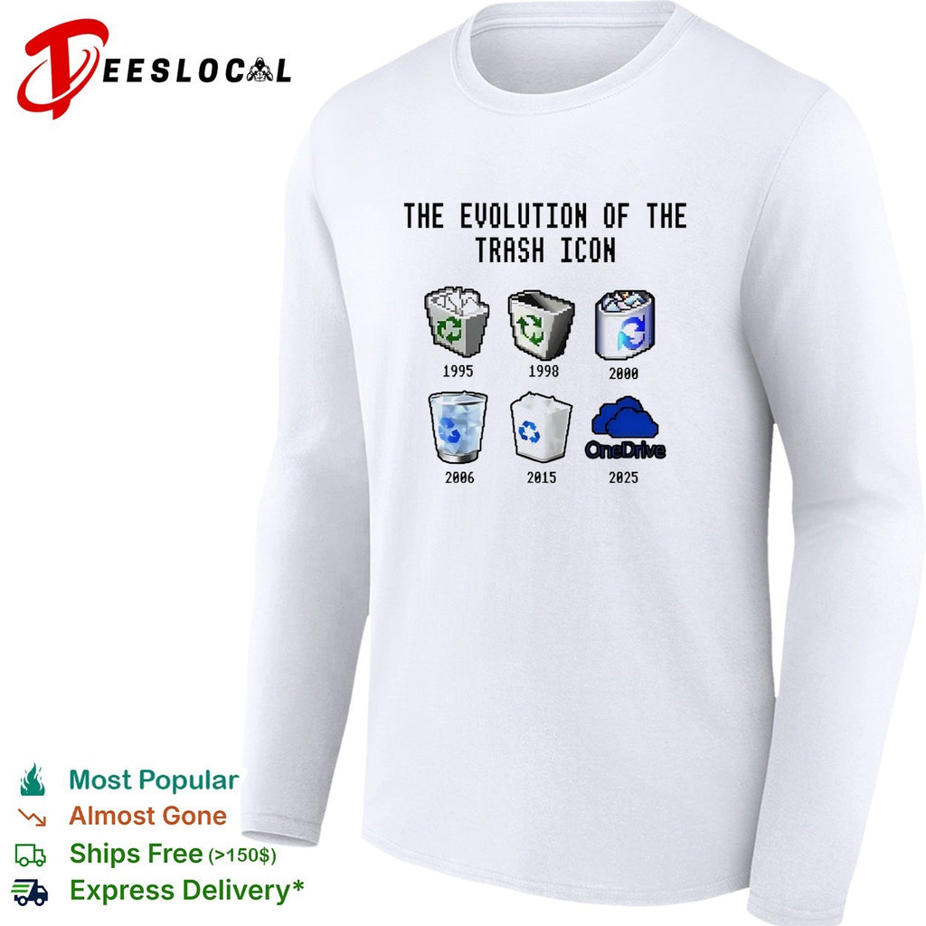 The evolution of the trash icon 1995 2025 shirt