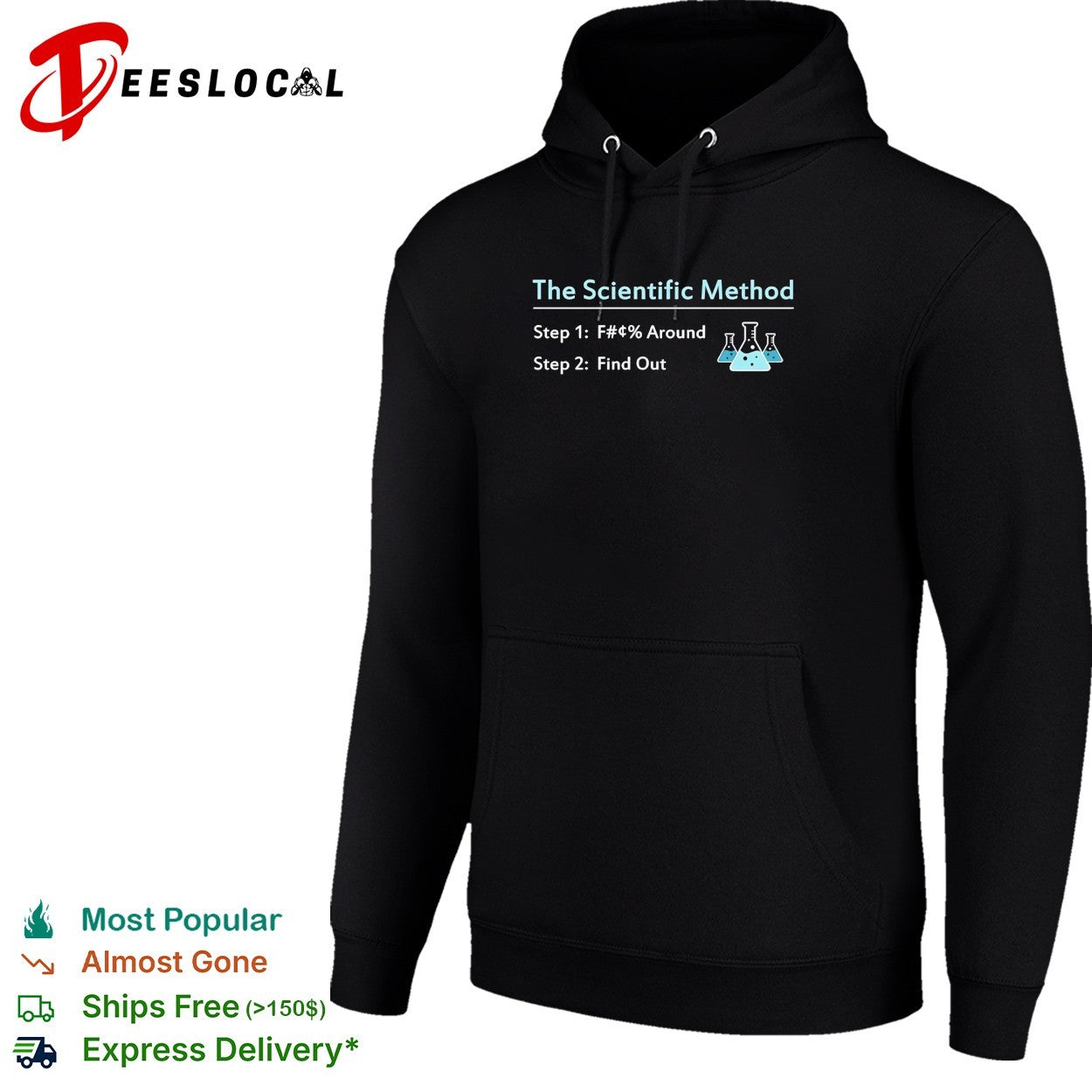 The scientific method fuck around and find out beakers shirt