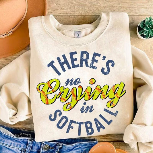 There's No Crying In Softball Png Softball Mama Png Sublimation Design Digital Download Png Retro Sports Png Softball Mom Png Game Day Cotton Sleeve Cotton Sleeve