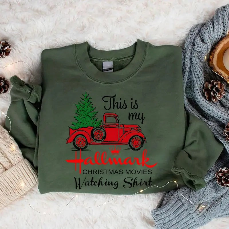 This Is My Christmas Movie Watching Sweatshirt, Red Truck Christmas Tree Shirt, Back To 90s Christmas Sweatshirt, Vintage Christmas Shirt, Christmas Movie Sweatshirt, Classic Christmas Shirt