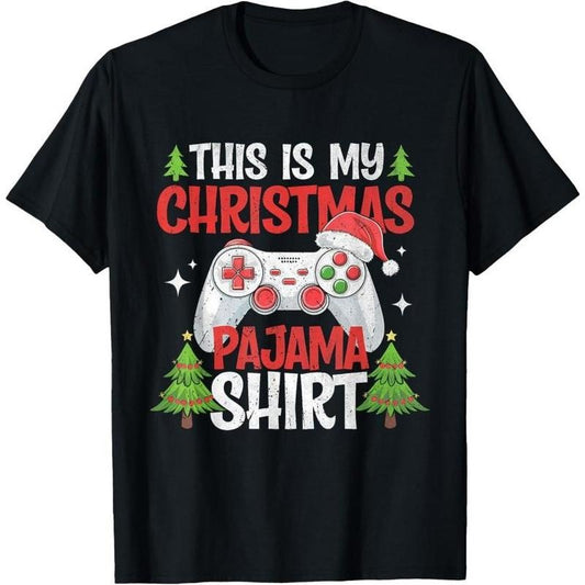 This Is My Christmas Pajama Shirt Video Game For Boys Gamer T-Shirt Made in USA
