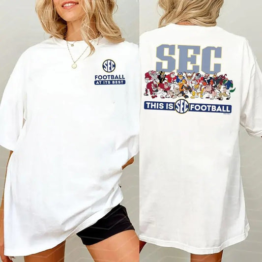 This Is SEC Football Mascots 2024 Shirt 2 sided, SEC Football Shirt, Vintage Football Gift For Fan Club, Sport Shirts for Men, for Women Top Womenswear