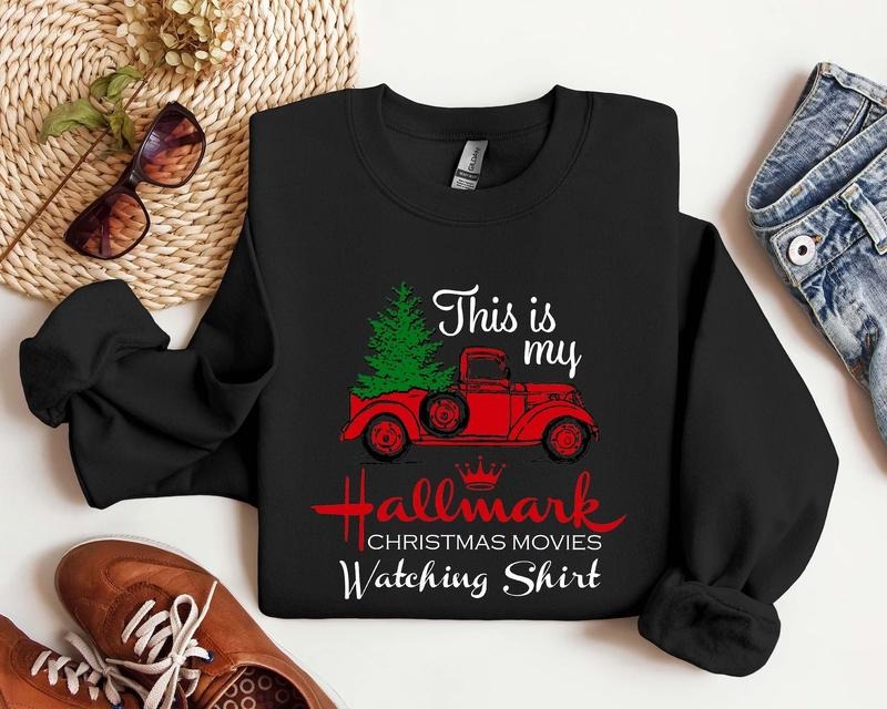 This is My Hallmark Christmas Movie Watching Sweatshirt, Hallmark Long Sleeve Tee, Hallmark Sweatshirt, Unisex Christmas Gift Sweatshirt Classic Cotton