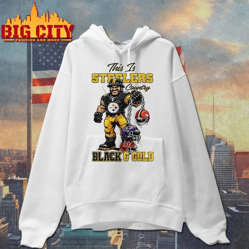 This is Steelers Country Black And gold shirt