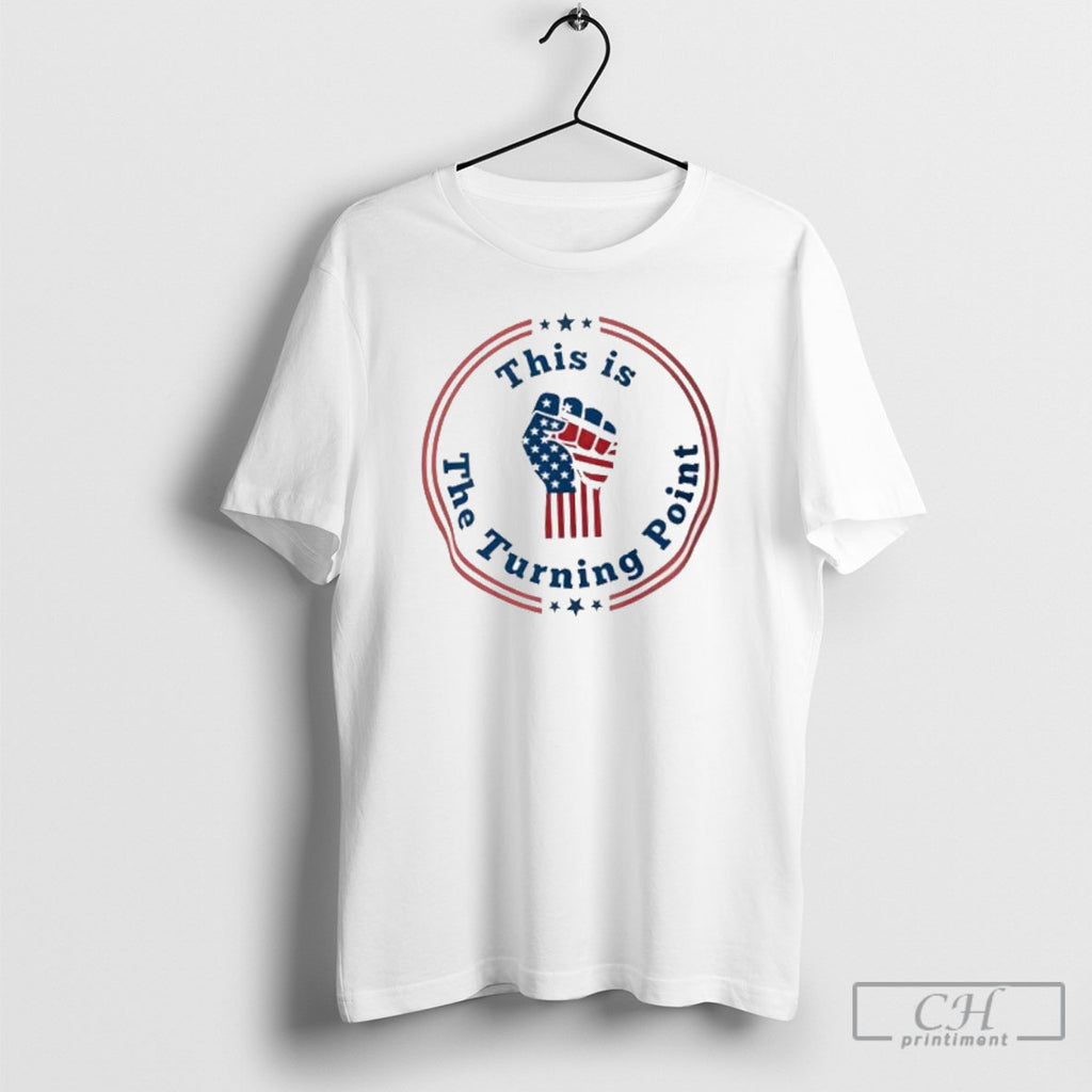 This Is The Turning Point Charlie Kirk Fist Us Flag Shirt Sweater
