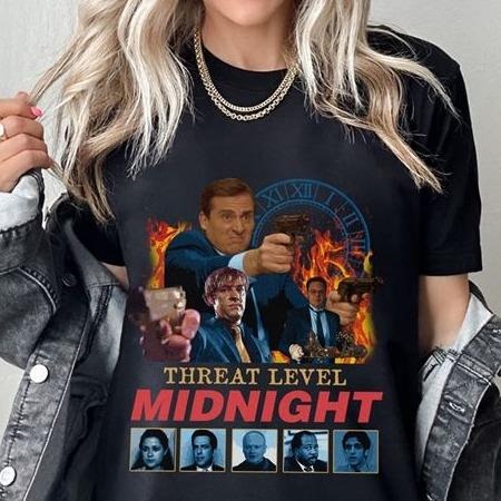 Threat Level Midnight Shirt | Michael Scott Shirt | Vintage The Office Tv Show | The Office Quote Shirt