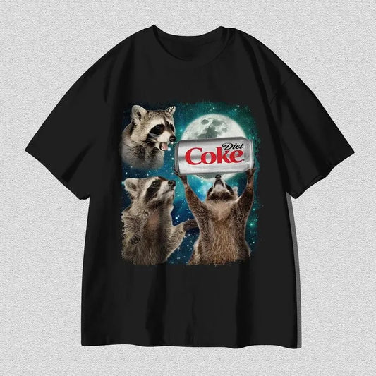 Three Raccoons Diet Coke Vintage Graphic T-shirts, Funny Meme Genz Dank Raccoons, Gifts For Men Women, Unisex Top, Sweatshirt, Hoodie, Comfort Colors