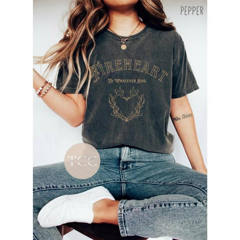 Throne of Glass Fireheart Shirt, Throne Of Glass Tshirt, Terrasen To Whatever End Kingdom Of Ash Shirt, ACOTAR Shirt, ACOTARstyle{n002}2