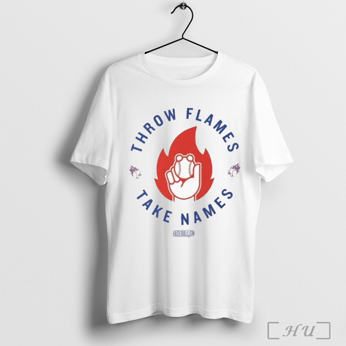 Thrower Flames Take Names Baseballism T Shirt