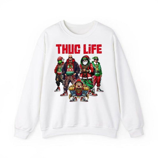 Thug Life Chrisstmas T-shirt, Xmas Sweatshirt, Christmass Movie Hoodie, Friends Tee, Gifts for Holiday Menswear Tops