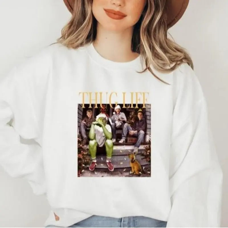 Thug Life Christmas Movie Shirt, Christmas Friends Sweatshirt, Thug Life Christmas Movie Sweater, Christmas Gifts Cotton Fit