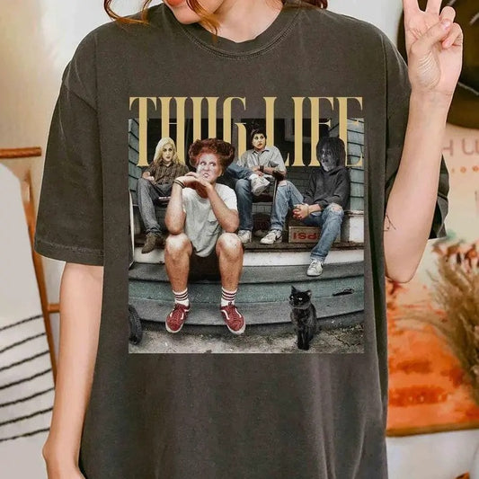 Thug Life Hocus Pocus Shirt, Retro Witches Movie Shirt, Retro Halloween Character Tshirt, Sanderson Sisters Unisex Sweatshirt, Hoodie, Comfort Colors