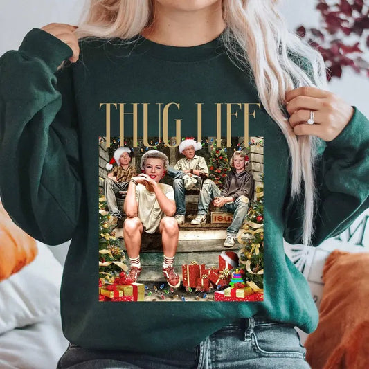 Thug Life White Christmas Movie Shirt Family Matching Christmas Shirts Christmas Movie Shirt Home Alone Movie Shirt Christmas Shirtstyle{n002}2