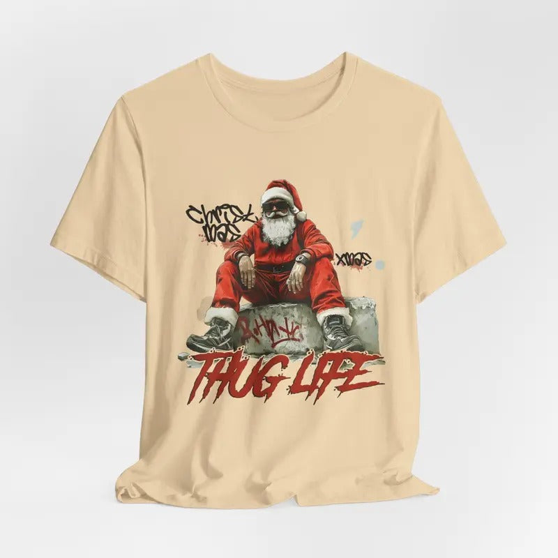 Thug life Christmas shirt, Just waiting for Christmas shirt, Thug life Santa shirt, Holiday shirt, Christmas gift, Merry Xmas tee, Xmas tee holiday shirt