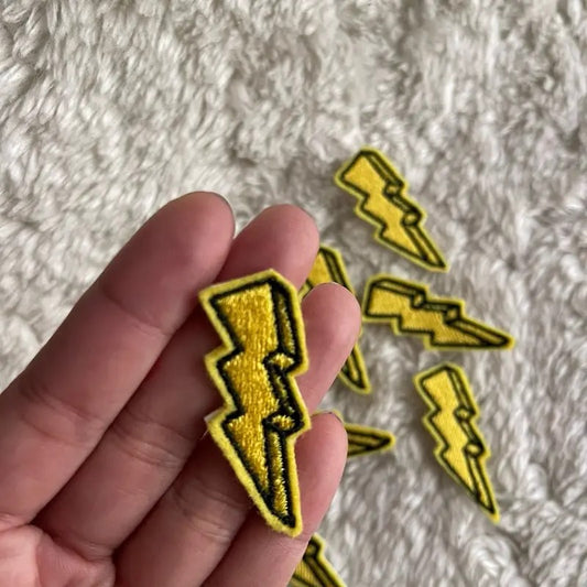 Thunder Bolt Embroidered Iron On Patch T-Shirts, Hoodie, Sweatshirt | WearSparks.com