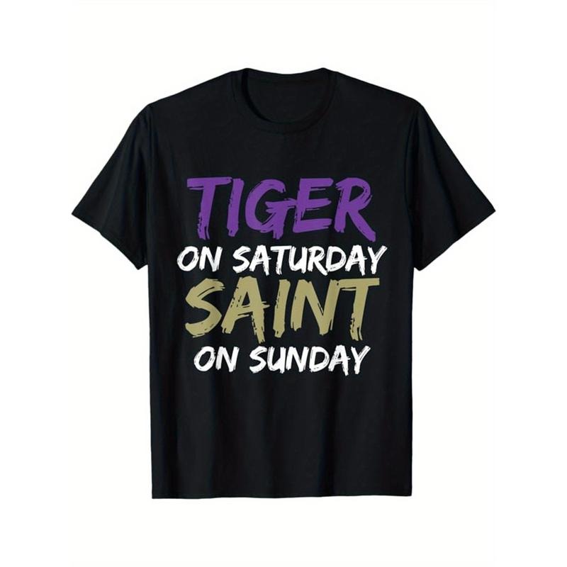 Tiger Print men's cotton pattern T-shirt, casual short-sleeved round neck game T-shirt, men's outdoor T-shirt made in usastyle{n002}2