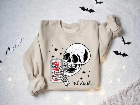 Til Death Diet Coke Sweatshirt, Halloween Diet Coke Sweatshirt, Funny Skeleton Diet Coke Sweatshirt, Diet Coke Shirt,Diet Coke Lover Sweatshirt
