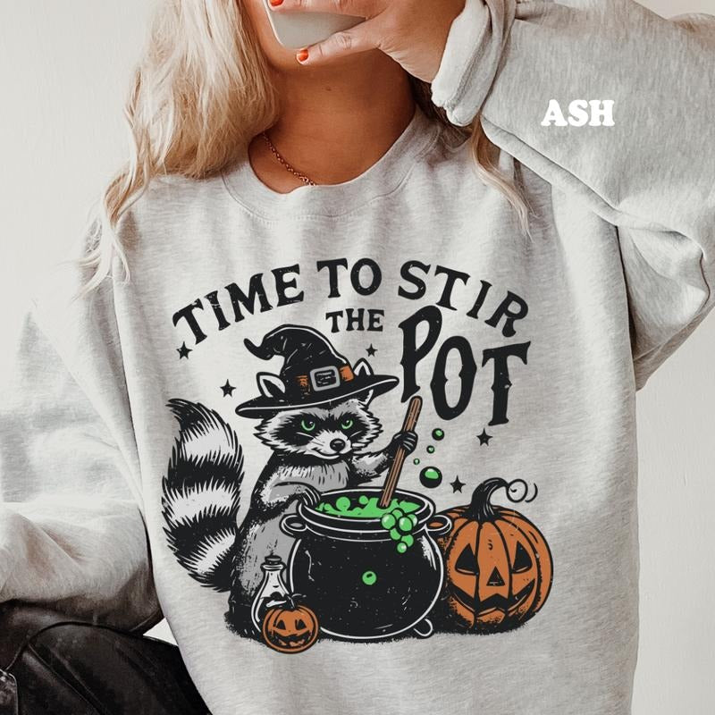 Time to Stir the Pot Shirt Crewneck ~ Unisex Apparel Relaxed Fit Printed In The USA Clothing Womenswear Casual Comfort Cotton Top Athletic Boho Chic Everyday Suits
