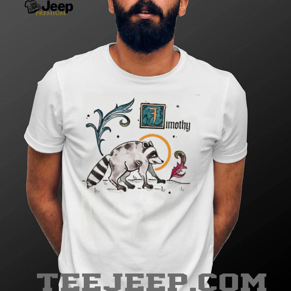 Timothy Jimothy Raccoon Medieval Illuminated Manuscript shirt