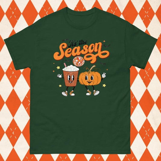 Tis The Season Halloween Gildan Shirt - Gildanshirt Unisex Relaxed Fit Printed in the USA Casual Comfort Cotton Top Women's Wear Boho Chic Crewneck Short Sleeve All Seasons Streetwear