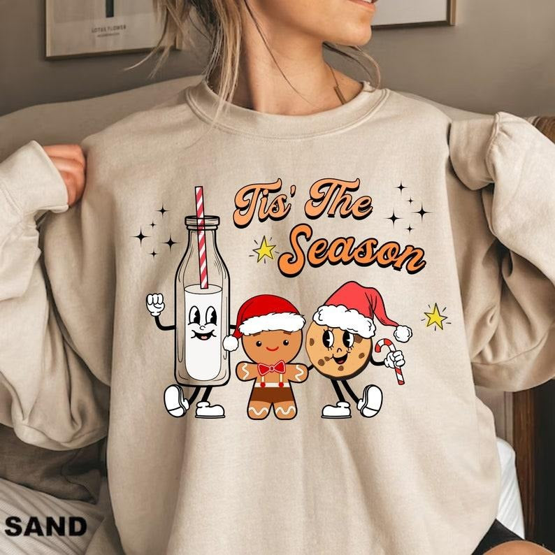 Tis The Season Sweatshirt Christmas Tis The Season Shirt Cute Christmas Sweater Christmas Cookie Sweatshirt Winter Season Sweatshirt