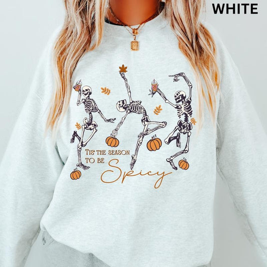 Tis The Season To be Spicy Crewneck - Unisex Apparel Relaxed Fit Printed In The USA Clothing Womenswear Casual Comfort Cotton Top Athletic Boho Chic