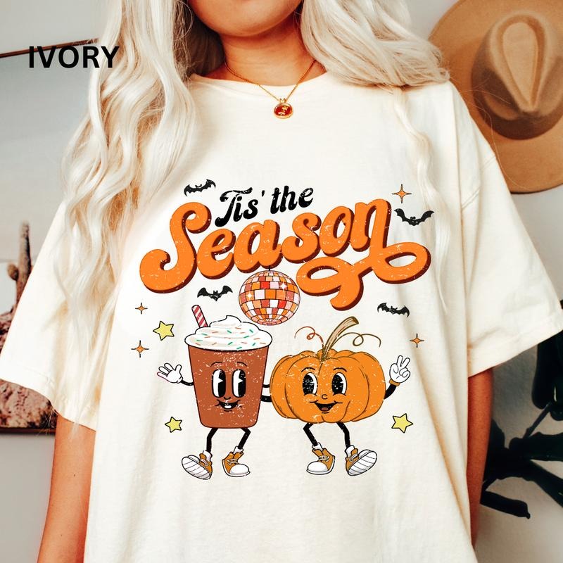 Tis the Season Halloween #3 Halloween Shirt ~ Unisex Apparel Relaxed Fit Printed In The USA Clothing Womenswear Casual Comfort Cotton Top Athletic Boho Chic