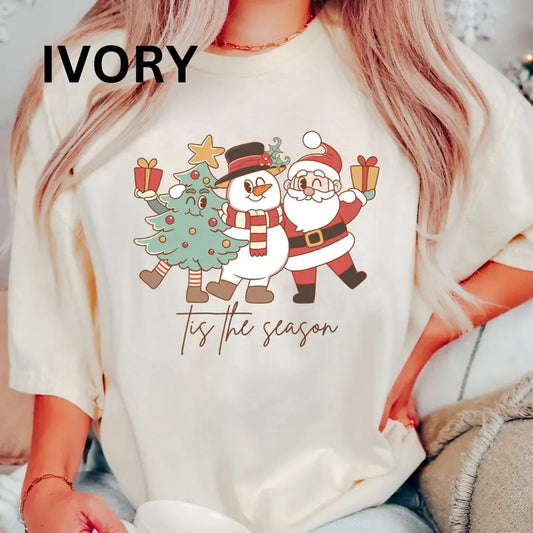 Tis the season Christmas #5 Shirt, Frosty the Snowman Shirt, Christmas Shirt, Comfort Colors Christmas Shirt, COMFORT...