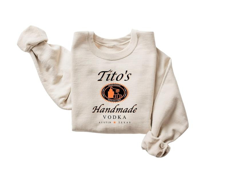 Tito Crewneck Sweatshirt, TITO'S Handmade Vodka Sweatshirt