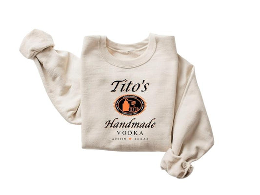Tito Crewneck Sweatshirt, TITO'S Handmade Vodka Sweatshirt