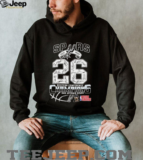 2025 2026 Western Conference Champions San Antonio Spurs signature shirt