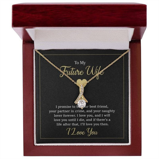 To My Fiance Necklace, Bride To Be Gift, Romantic Fiancee Jewelry, Engagement Gift For Her, Future Wife Birthday Gift,...