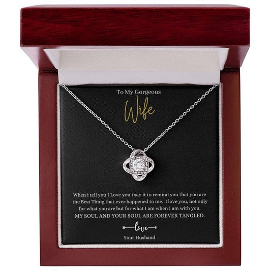 To My Gorgeous Wife Necklace, Gift For Her Wife Pendant Necklace, Wife Birthday Gift, Wife Necklace From Husband, Love...