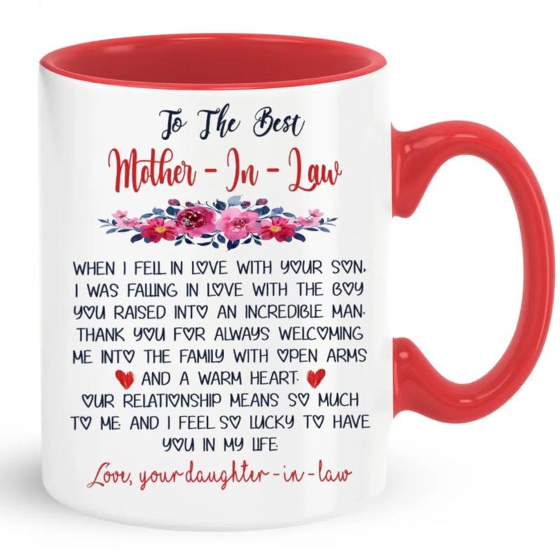 To My Mother In Law Mug, Gift For Mom In Law, Mothers Day Gifts From Daughter In Law, Mother Of The Groom Mug, 11 15oz Ceramic Cup
