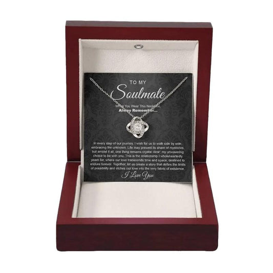 To My Soulmate Necklace, Anniversary Christmas Gift For Her, Valentines Day Gift, Love Necklace With Message Card, Gift For Women, Necklace With Gift Box, Valentines Present Ideas, Necklace Box, Gifts For Valentines Day
