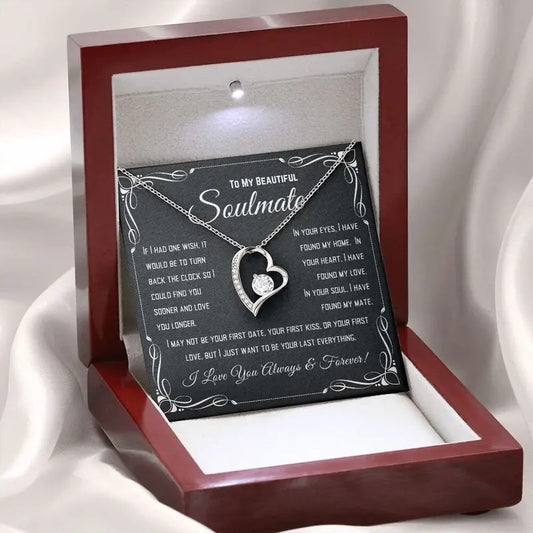 To My Soulmate Necklace, Love Necklace Gifts For Her, Anniversary Gift, Birthday Gift For Her Birthday, Wife Necklace,...