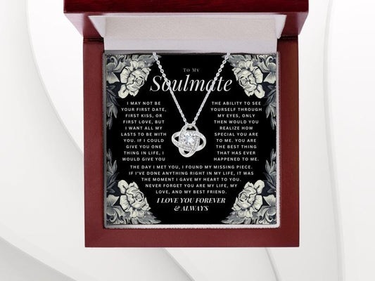 To My Soulmate Necklace, Love Necklace Gifts For Her, Wife, Girlfriend Gift Ideas, Soulmate Necklace Gift For Her, Love...