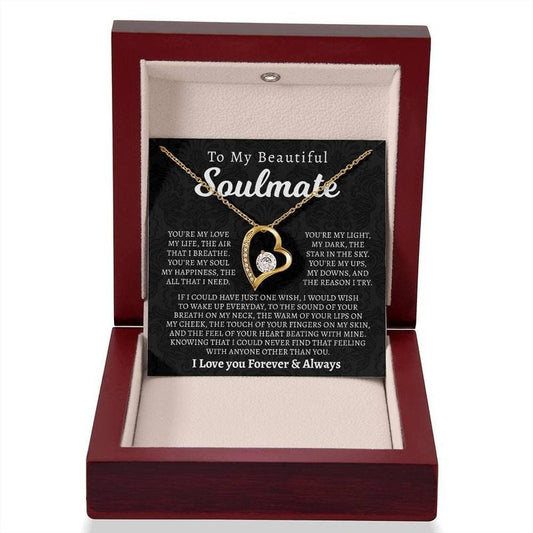 To My Soulmate Necklace, You're My Love, Soulmate Gift, Gift For Her, Girlfriend Wife Necklace, Valentine's Day Gift,...