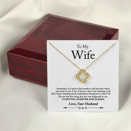 To My Wife Necklace, Wife Christmas Gift, Anniversary Gift For Her, Romantic Gift For Wife, Wife Birthday Gift, Love Necklace With Message Card, Gift For Women, Necklace With Gift Box, Valentines Presents, Jewelry Gift, Gifts For Valentines Day
