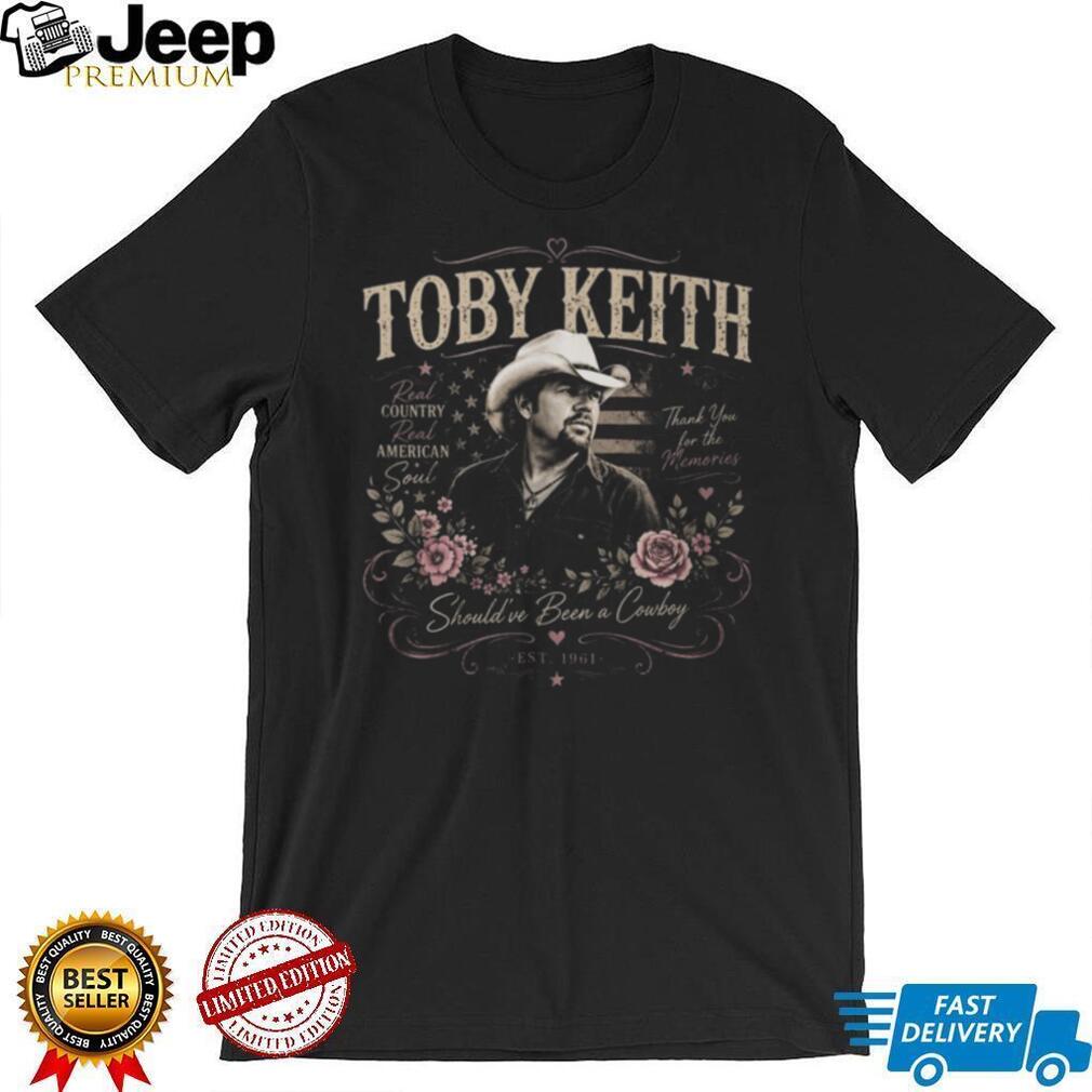 Toby Keith Should’ve Been A Cowboy Memorial Tribute Flowers Graphic T Shirt