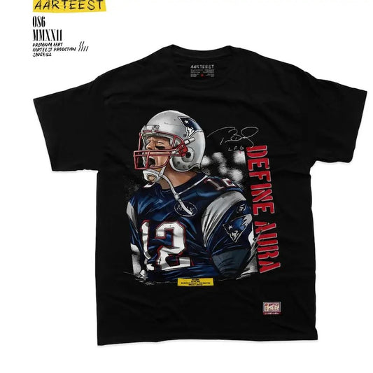 Tom Brady Define Aura GOAT T-Shirt - 100% Cotton Made In USA