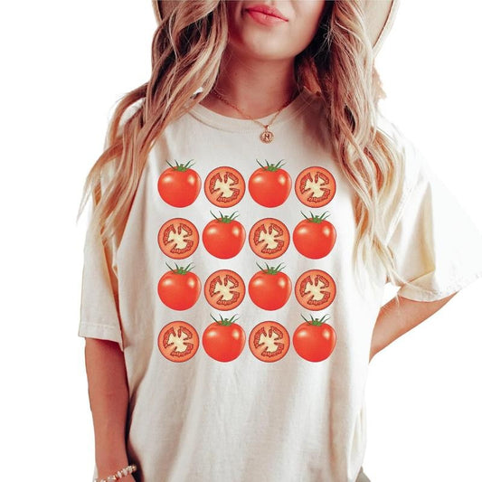 Tomato Girl Shirt, Cottagecore Tomato Girl Aesthetic, Summer Garden Gift, Summer Tee, Farm Life Tee, Farmer, Unisex T-Shirt, Short Sleeve Tee Shirt, Gifts For Her, Gifts For Birthday