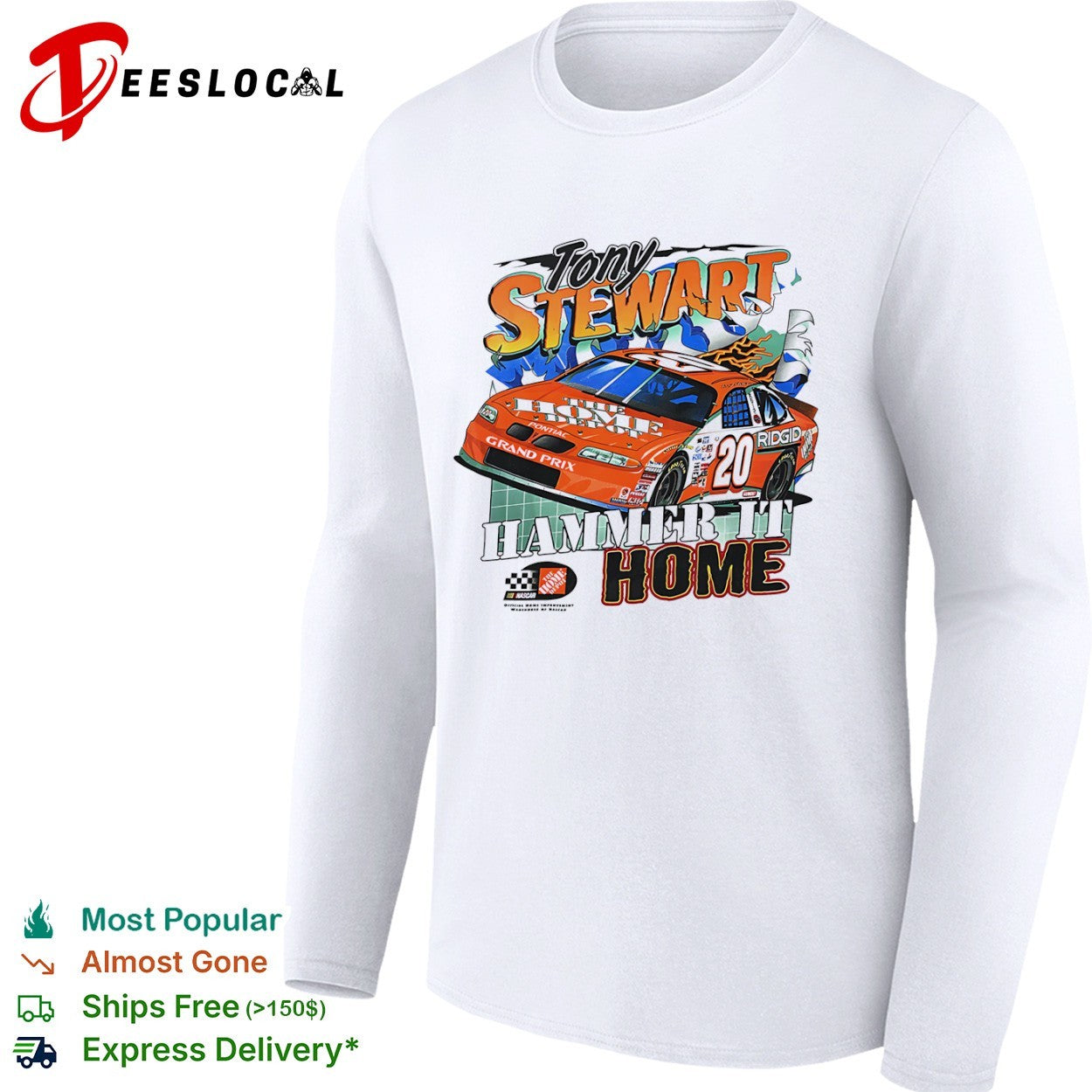 Tony Stewart NASCAR The Home Depot Hammer It Home shirt