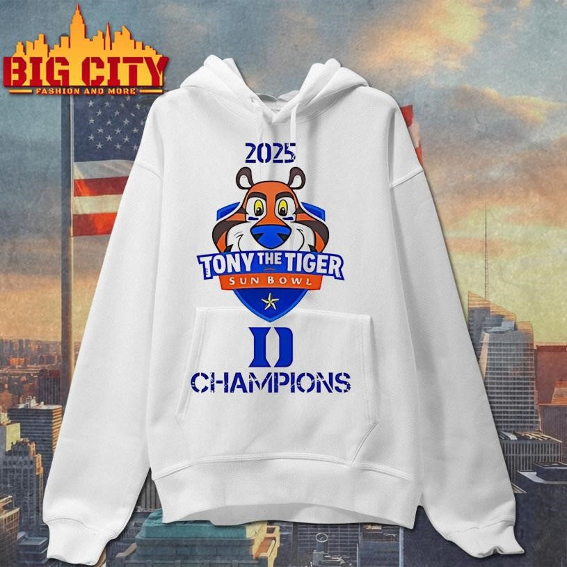 Tony The Tiger Sun Bowl Champions 2025 Duke Football Shirt