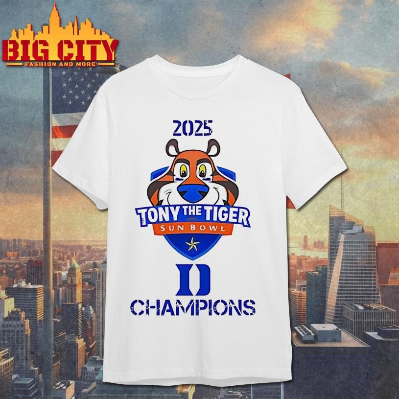 Tony The Tiger Sun Bowl Champions 2025 Duke Football Shirt