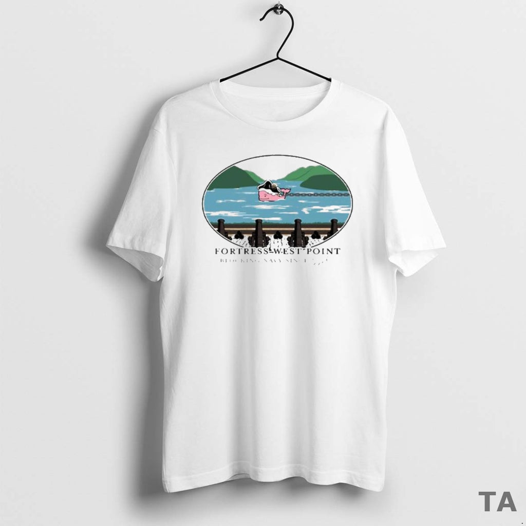 Top Fortress West Point Whale Blocking Navy Since 1775 New T Shirt Sweater