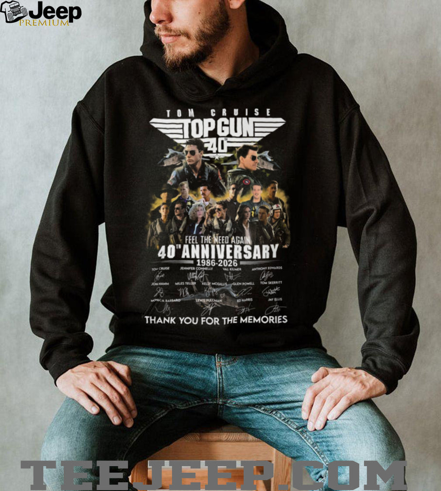 Gun 40th Anniversary 1986 2026 Movie Cast Signatures T Shirt