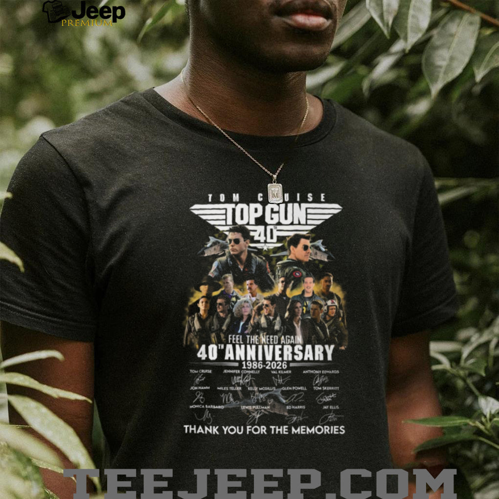 Gun 40th Anniversary 1986 2026 Movie Cast Signatures T Shirt