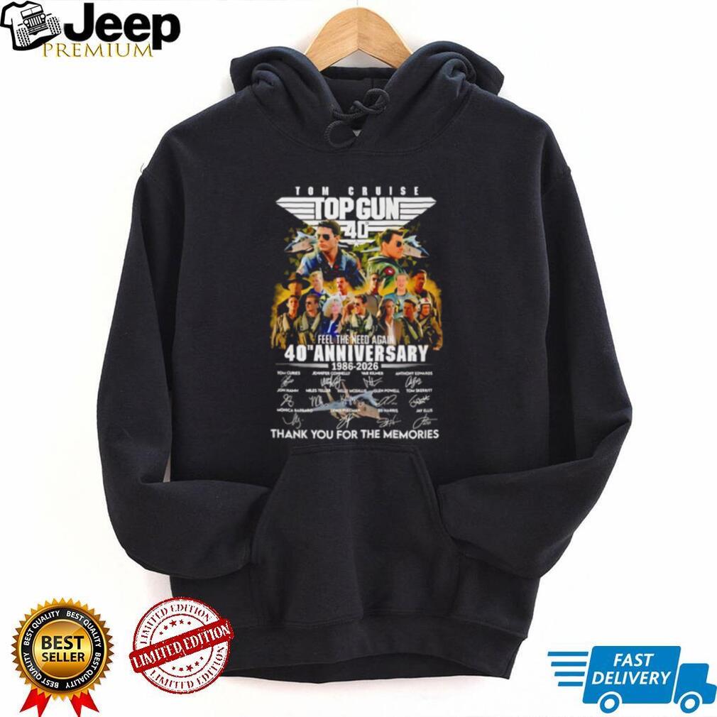 Gun 40th Anniversary 1986 2026 Tom Cruise Signature Memories T Shirt